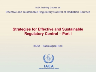 Strategies for Effective and Sustainable  Regulatory Control – Part I