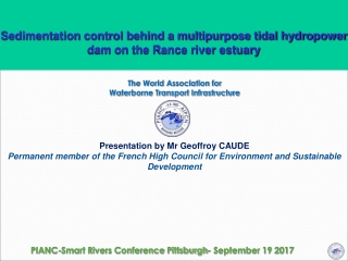 Sedimentation control behind a multipurpose tidal hydropower dam on the Rance river estuary