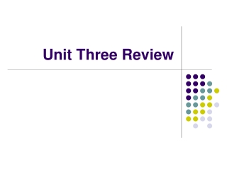 Unit Three Review