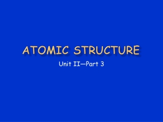 Atomic Structure