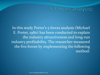 5-Forces analysis :