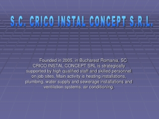 S.C. CRICO INSTAL CONCEPT S.R.L.