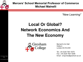 Mercers’ School Memorial Professor of Commerce Michael Mainelli