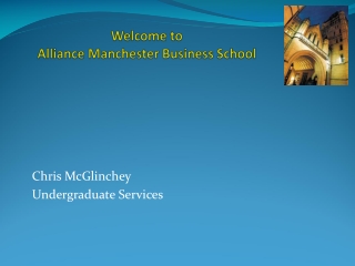 Welcome to  Alliance Manchester Business School