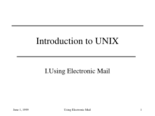 Introduction to UNIX