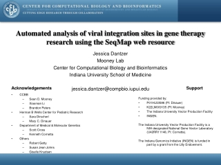 Jessica Dantzer Mooney Lab Center for Computational Biology and Bioinformatics