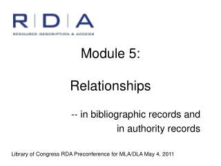 Module 5: Relationships