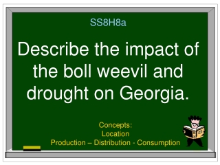 SS8H8a Describe the impact of the boll weevil and drought on Georgia.