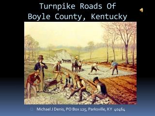 Turnpike Roads Of  Boyle County, Kentucky