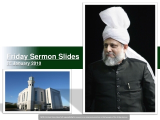 Friday Sermon Slides 1 st  January 2010