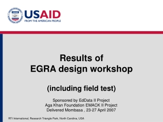 Results of  EGRA design workshop (including field test)