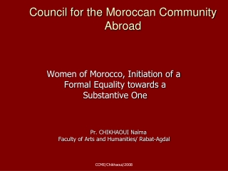 Council for the  Moroccan Community Abroad