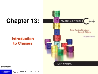 Chapter 13: Introduction  to Classes