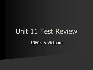 Unit 11 Test Review