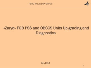 « Zarya »  FGB PSS and OBCCS Units Up-grading and Diagnostics