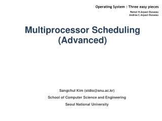 Multiprocessor Scheduling (Advanced)