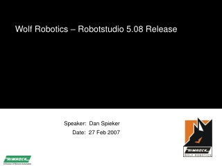 Wolf Robotics – Robotstudio 5.08 Release