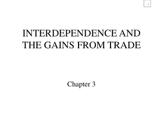 INTERDEPENDENCE AND THE GAINS FROM TRADE