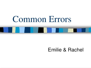 Common Errors