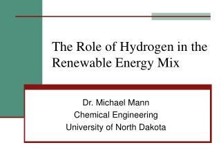 The Role of Hydrogen in the Renewable Energy Mix