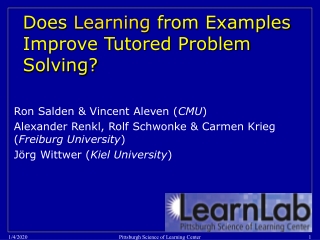 Does  Learning  from Examples Improve Tutored Problem Solving?