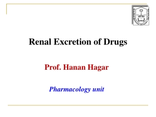 Renal Excretion of Drugs