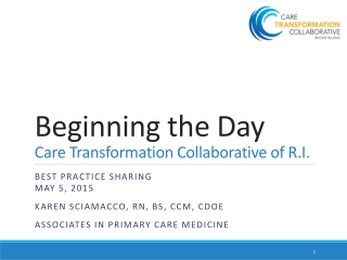 Beginning the Day Care Transformation Collaborative of R.I.