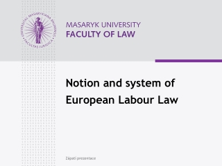 Notion and system of European Labour Law