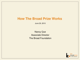 How The Broad Prize Works