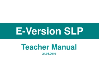E -Version SLP