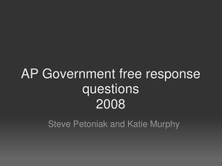 AP Government free response questions 2008
