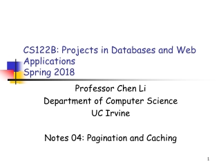 CS122B: Projects in Databases and Web Applications  Spring 201 8