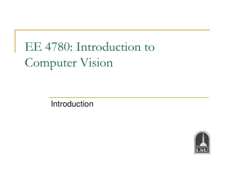 EE 4780: Introduction to Computer Vision