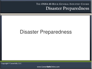 Disaster Preparedness