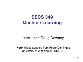 EECS 349 Machine Learning