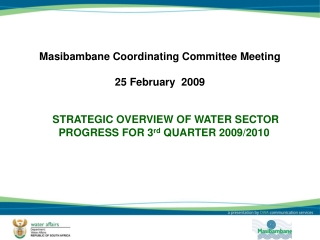 Masibambane Coordinating Committee Meeting 25 February  2009