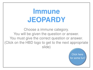 Immune JEOPARDY