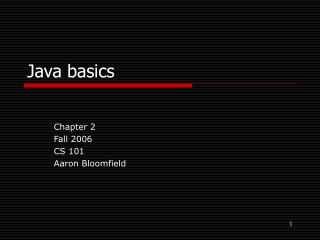 Java basics