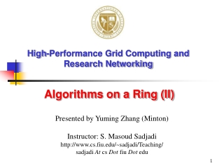 High-Performance Grid Computing and Research Networking