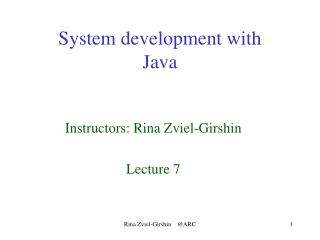 System development with  Java