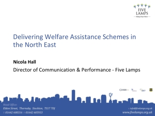 Delivering Welfare Assistance Schemes in the North East