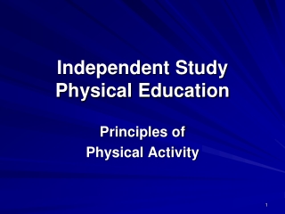 Independent Study  Physical Education