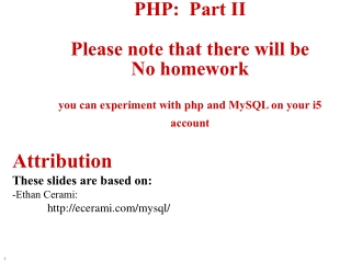 Attribution These slides are based on: -Ethan Cerami:  	ecerami/mysql/