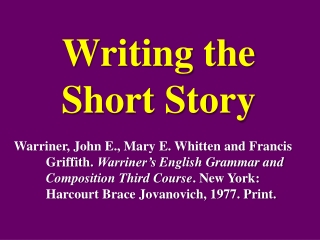 Writing the Short Story