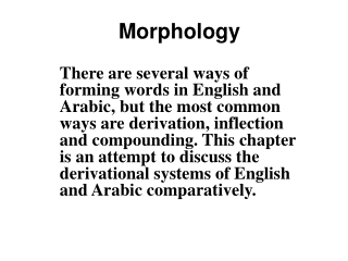 Morphology