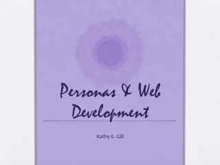 Personas &amp; Web Development