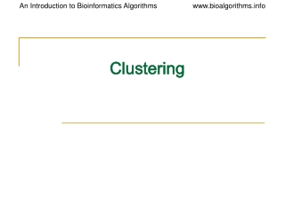 Clustering