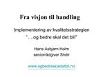 Fra visjon til handling