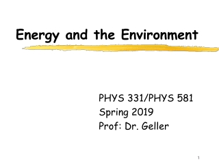 Energy and the Environment