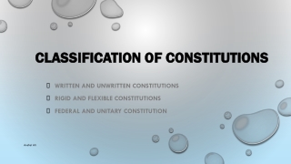 Classification  of constitutions